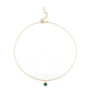 14kt Uni Malachite Anklet