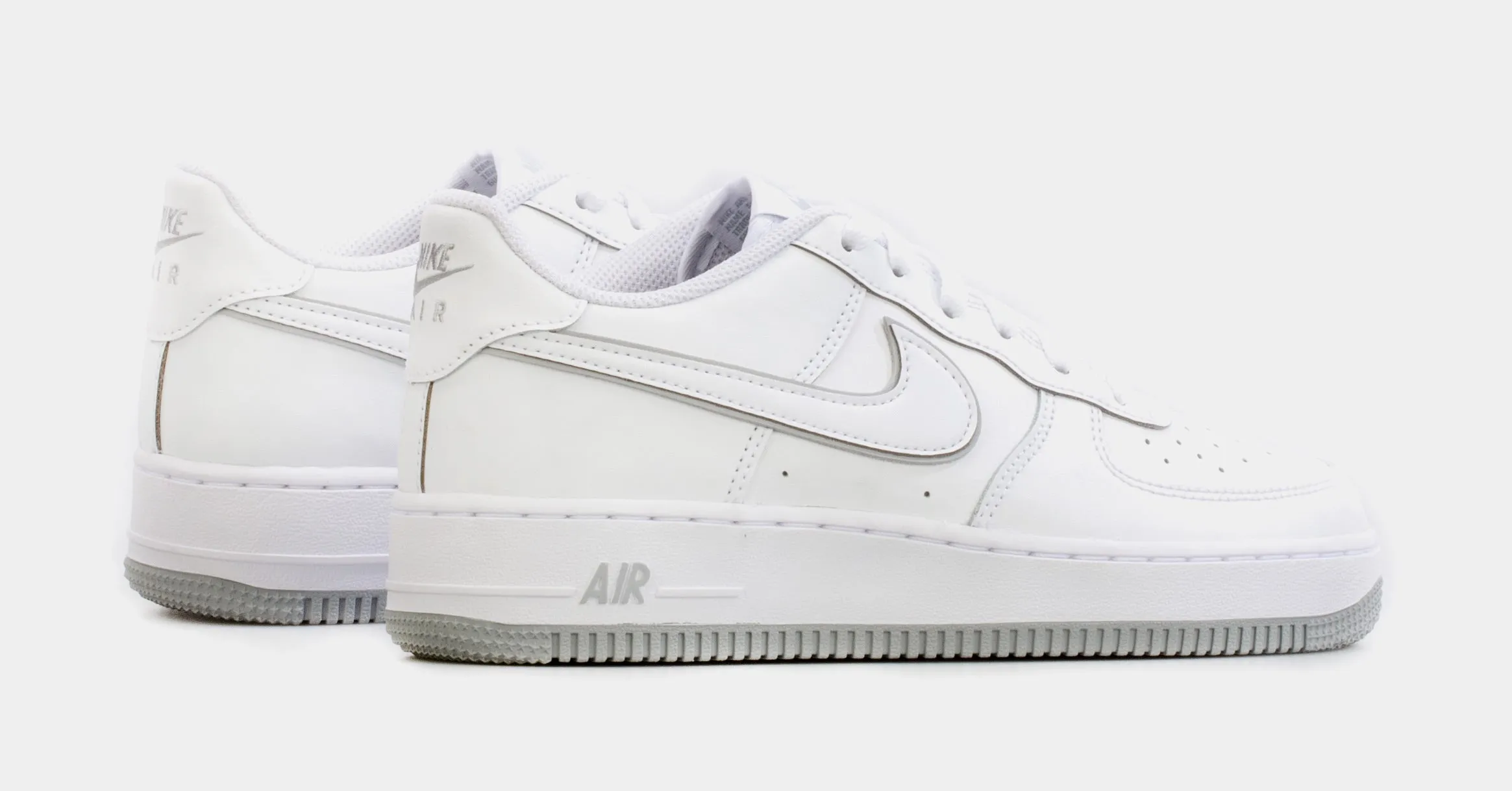 Air Force 1 Grade School Lifestyle Shoes (White/Grey)