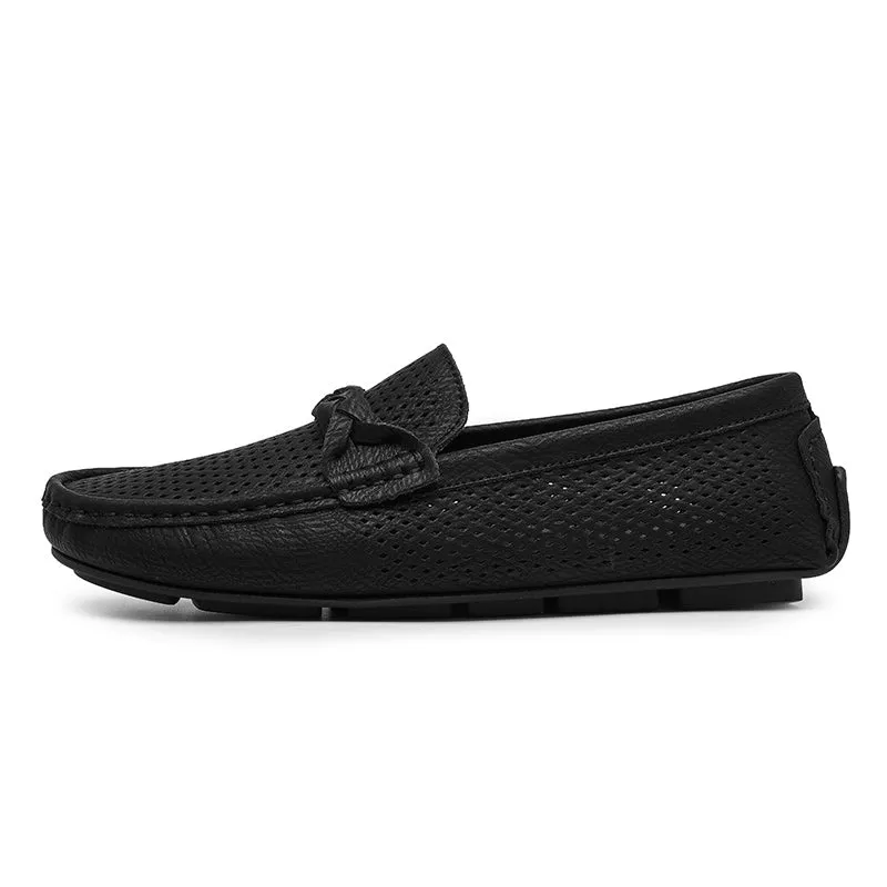 AlliLux Leather Slip-On Loafers