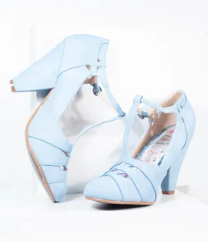 Bettie Page Baby Blue Laura T-Strap Heel