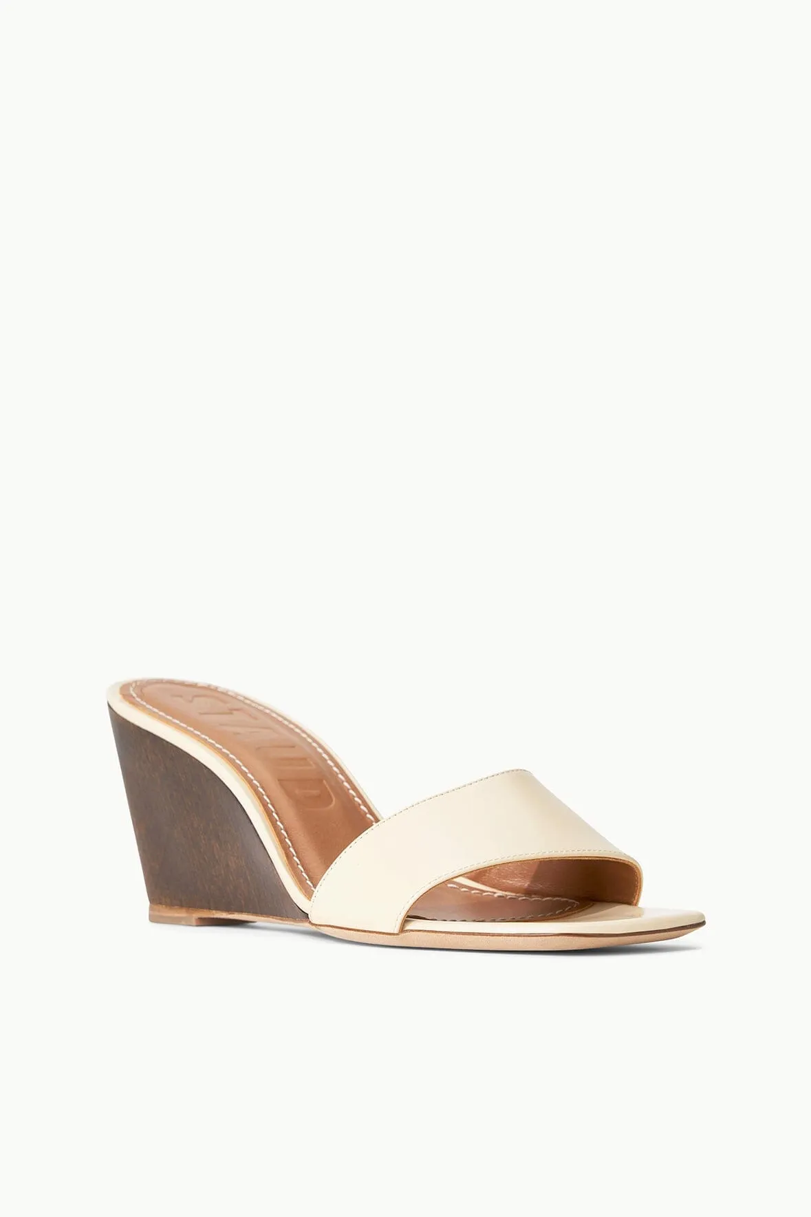 BILLIE WEDGE | CREAM WOOD