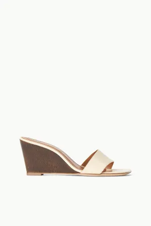 BILLIE WEDGE | CREAM WOOD