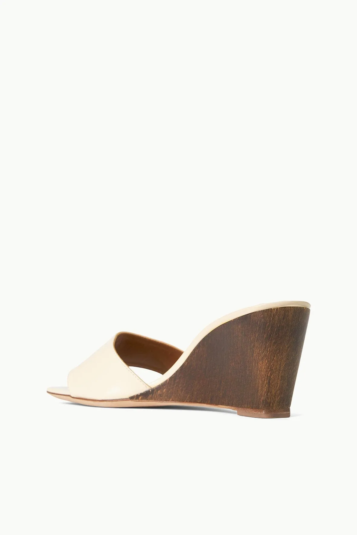 BILLIE WEDGE | CREAM WOOD