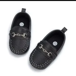 Boys Moccasin Loafers -  Black