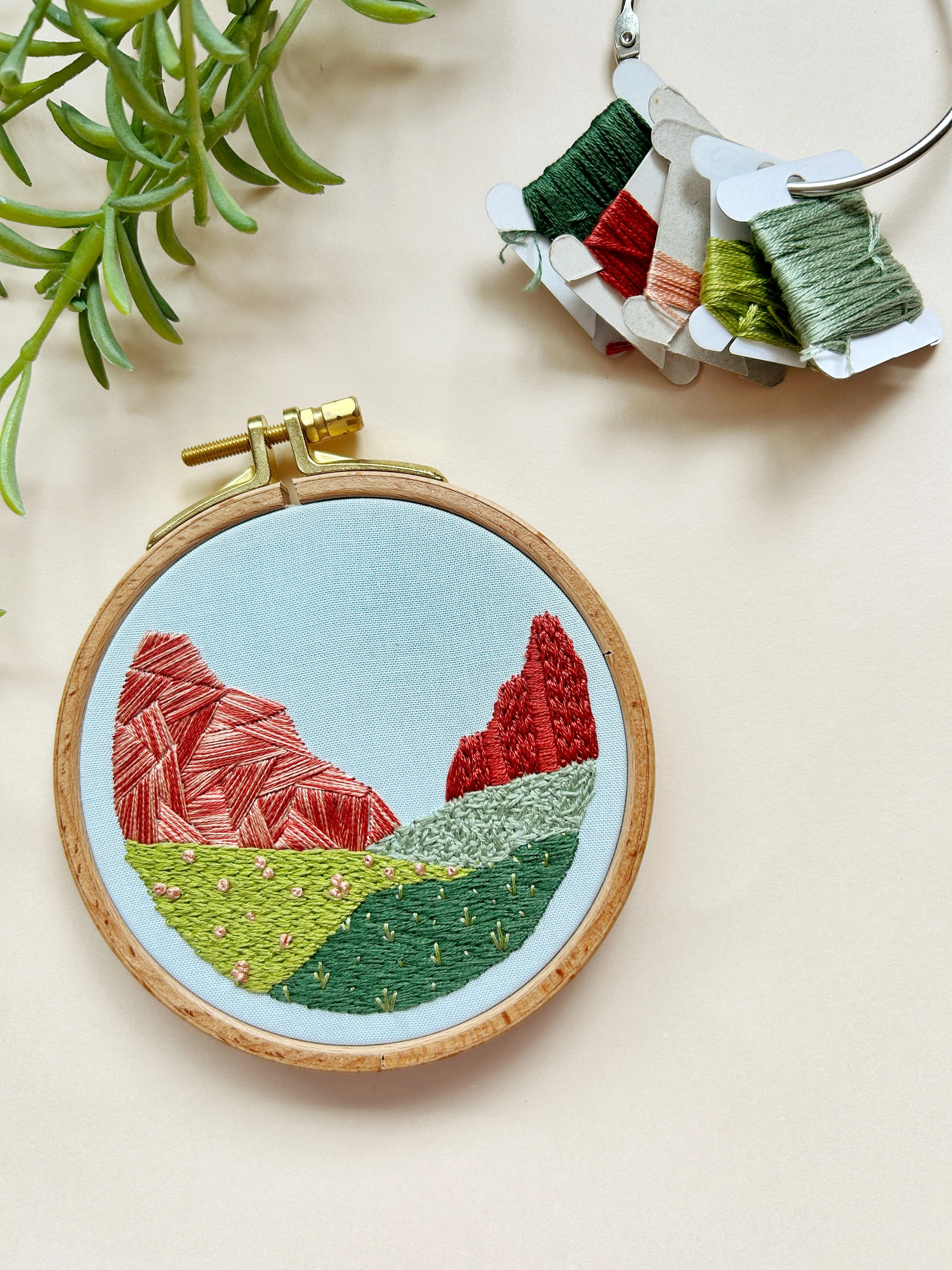 Canyon Park- Desert Landscape Embroidery Kit for Intermediate Stitchers