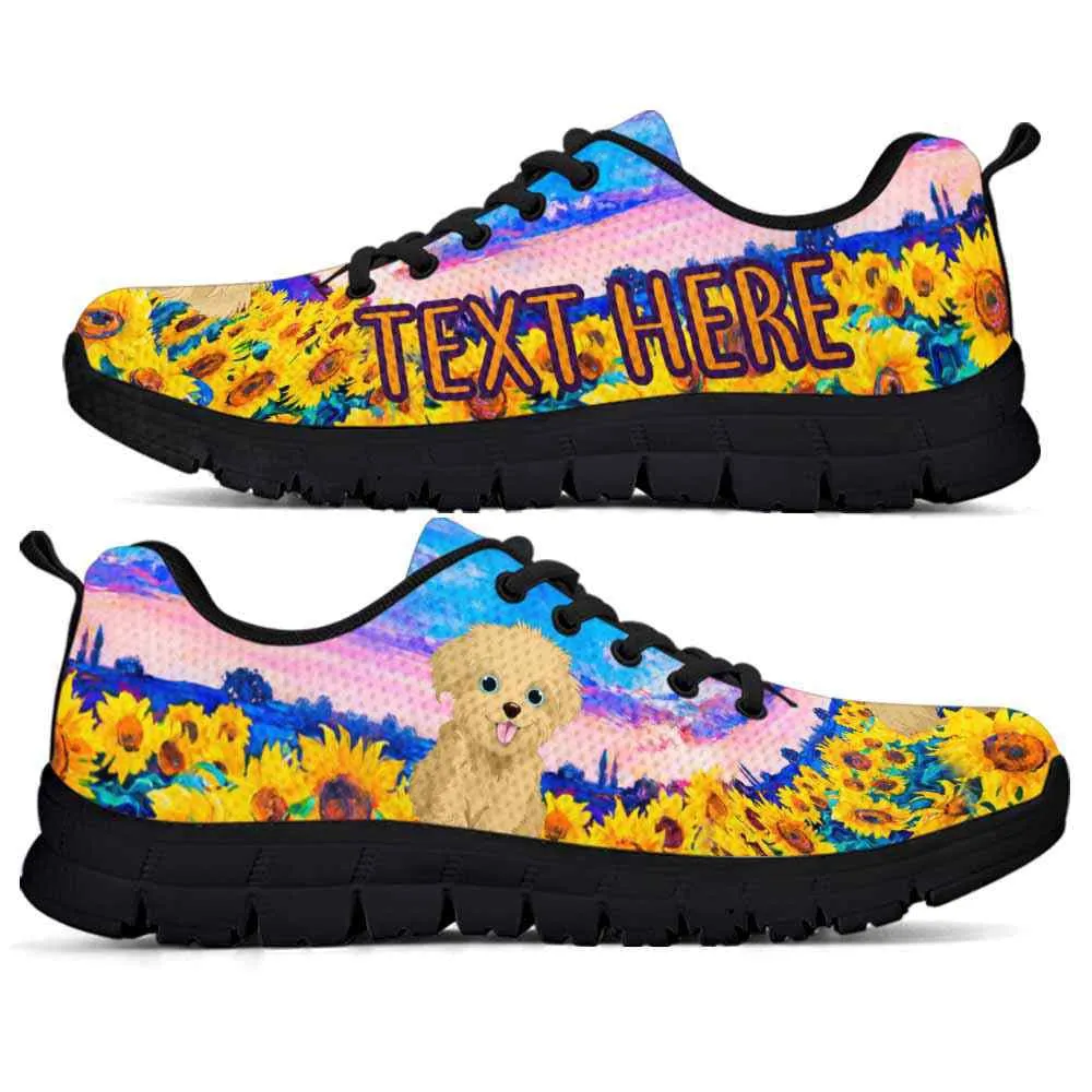 Custom Name Havanese Sneaker, Havanese Sunflower Sky Sneakers Running Shoes, Best Running Shoes