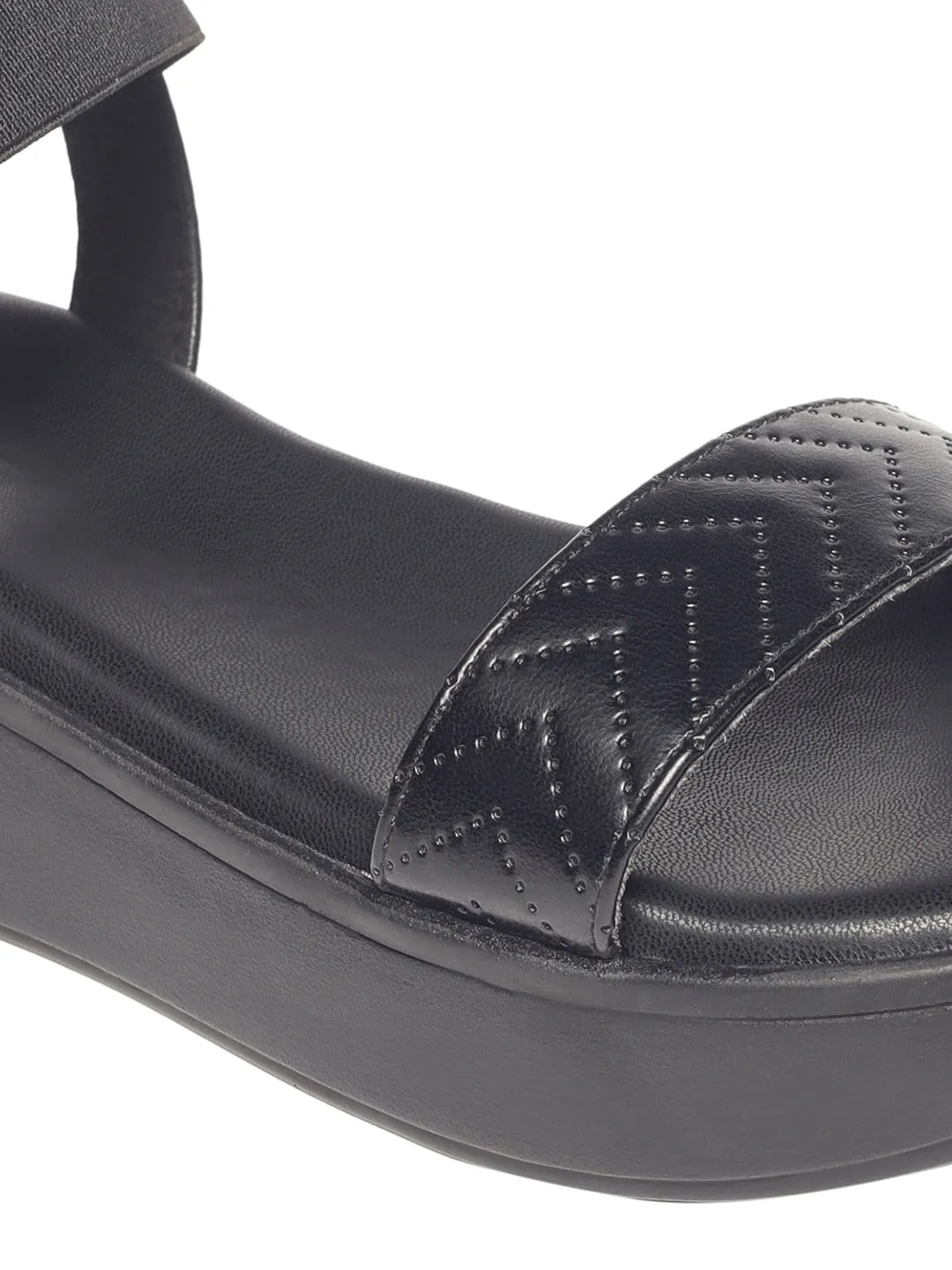 Dallis Black Flatform Heels