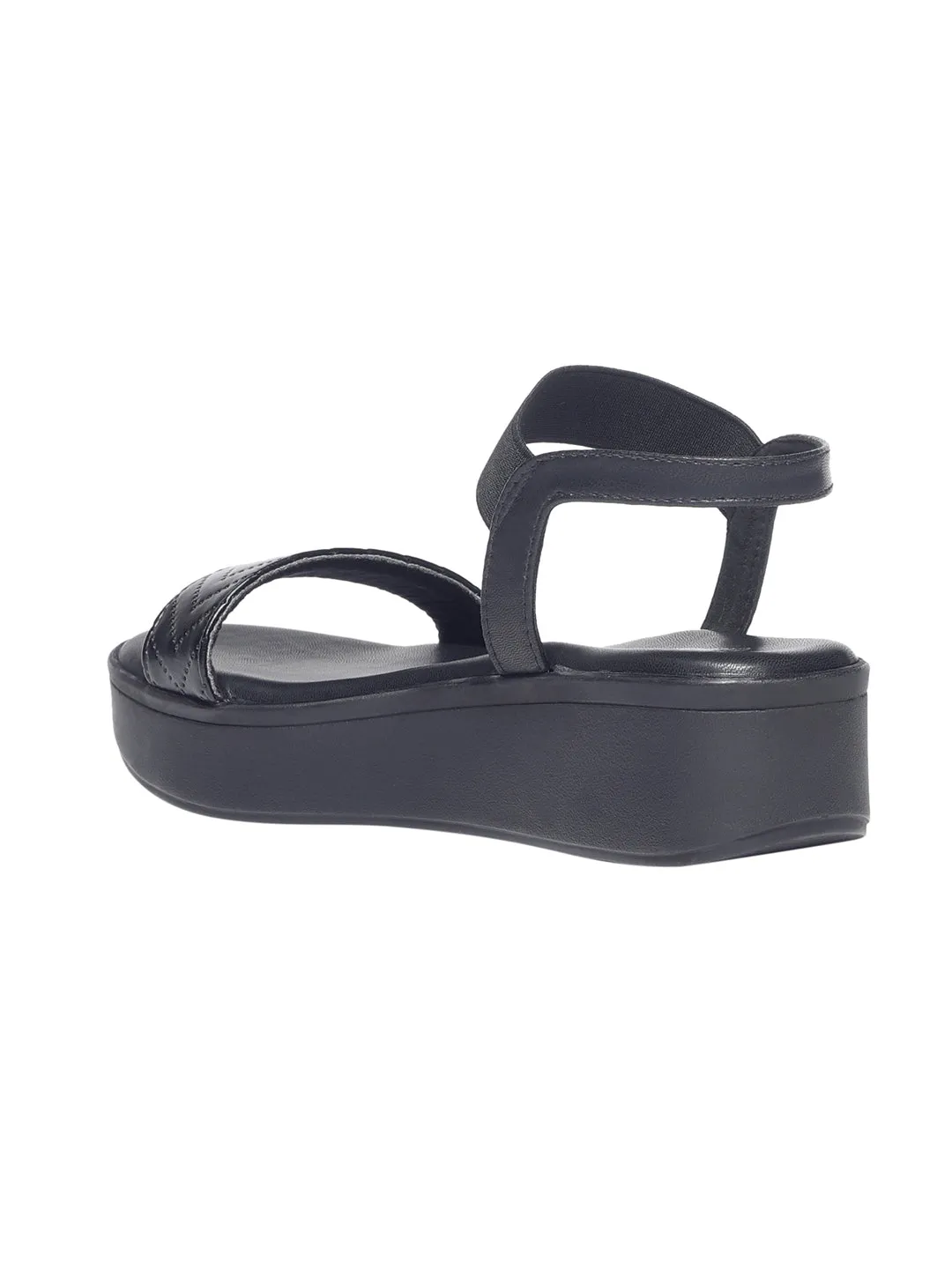 Dallis Black Flatform Heels