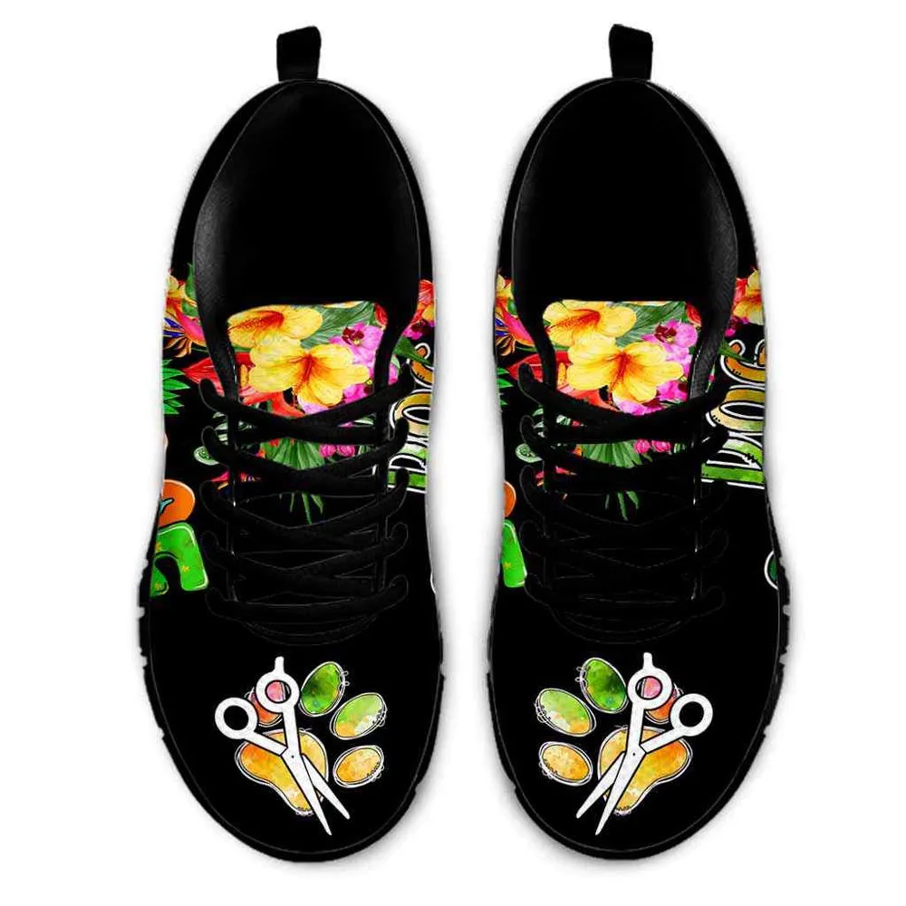 Dog Groomer Sneaker, Dog Groomer Summer Flower Love Sneakers Shoes, Best Running Shoes, Unique Gifts For Dog Lovers