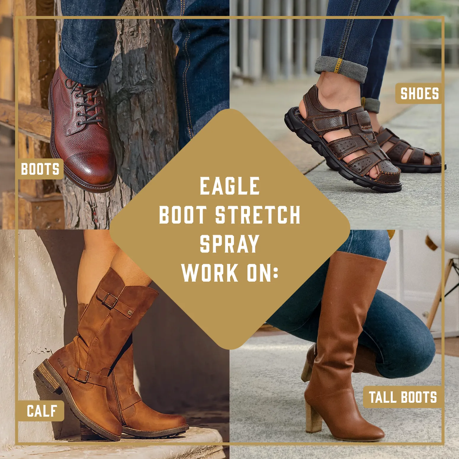 Eagle Boot Stretcher Spray(6oz) - Leather Softener for Shoes & Boots - Shoe Stretch Spray to Relieve Tight Fitting Shoes