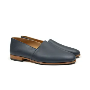 Exclusive Maury slippers in navy soft calf