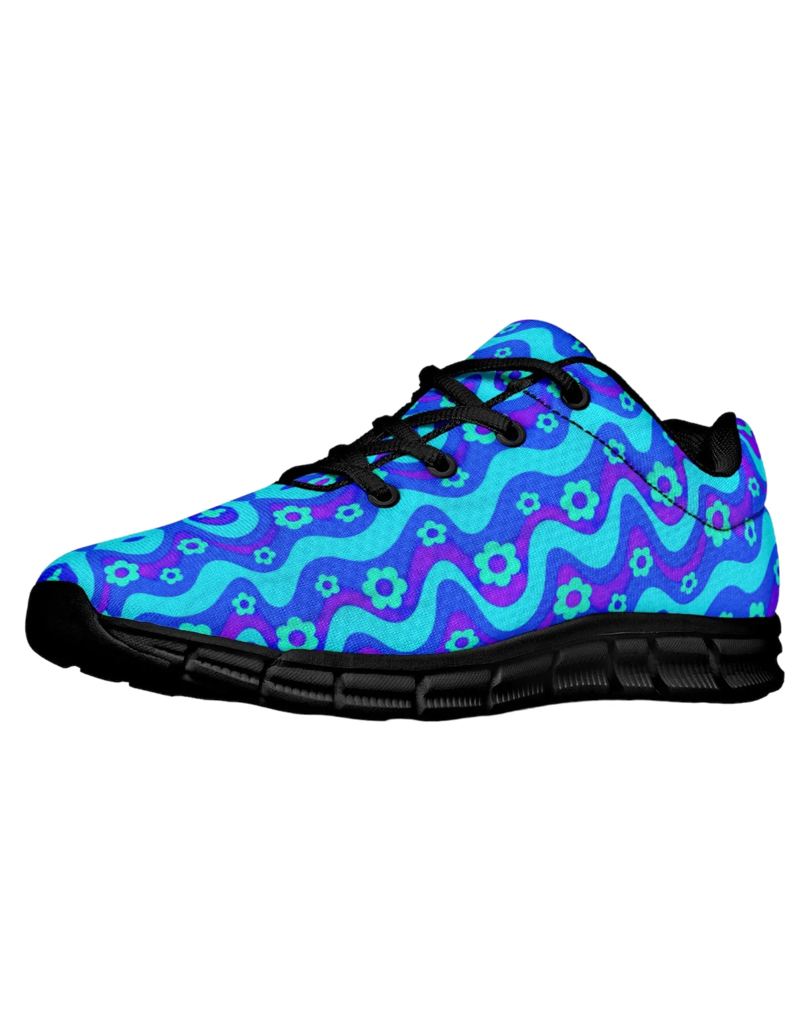 Flower Power Blue Festival Sneakers