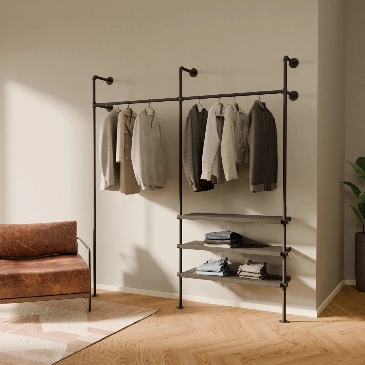 IDA METAL – Open closet storage metal shelf