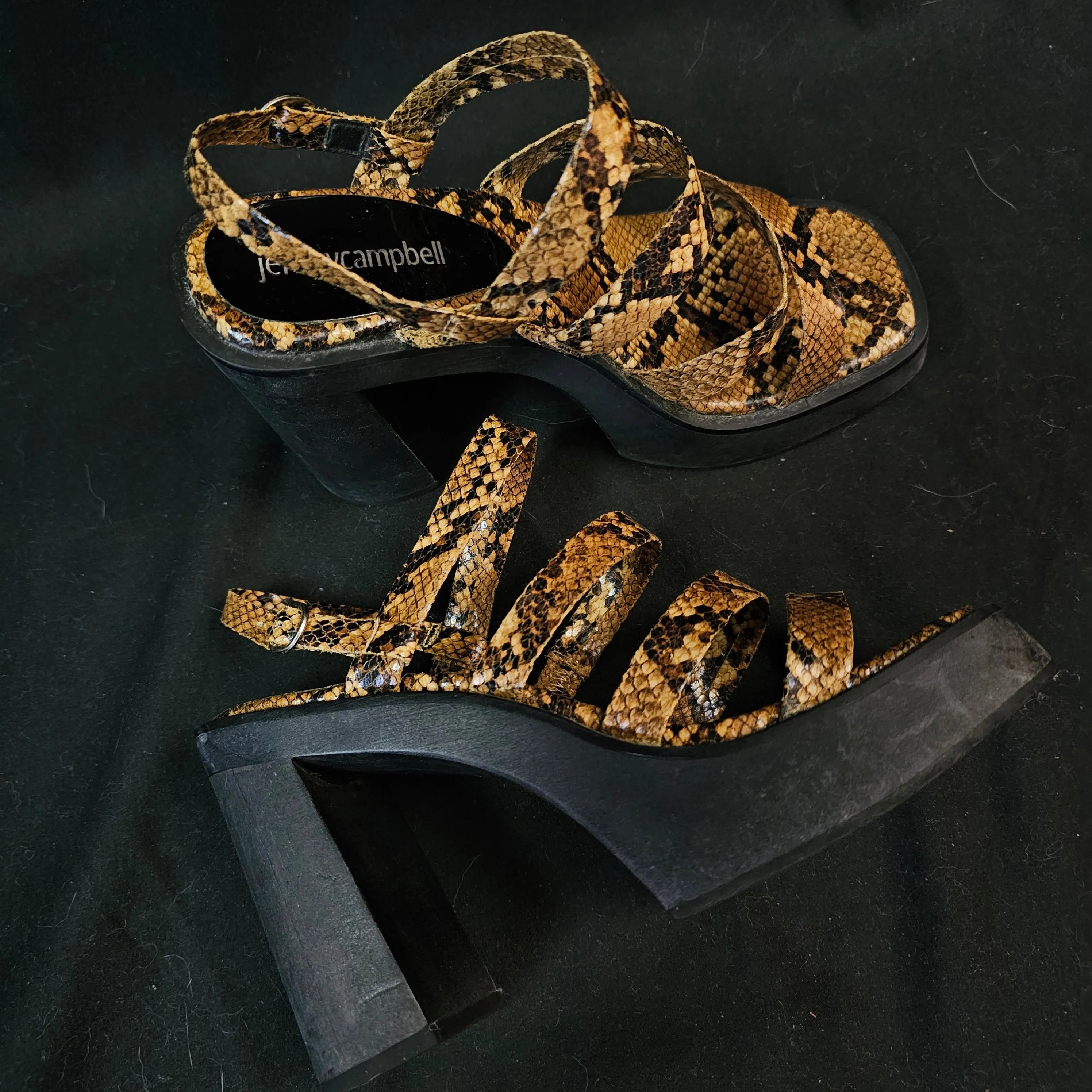 Jeffrey Campbell Fever snakeskin platforms 37