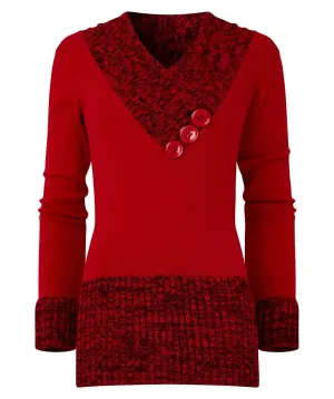 Joe Browns 14 Red Curiously Cosy Knit Jumper