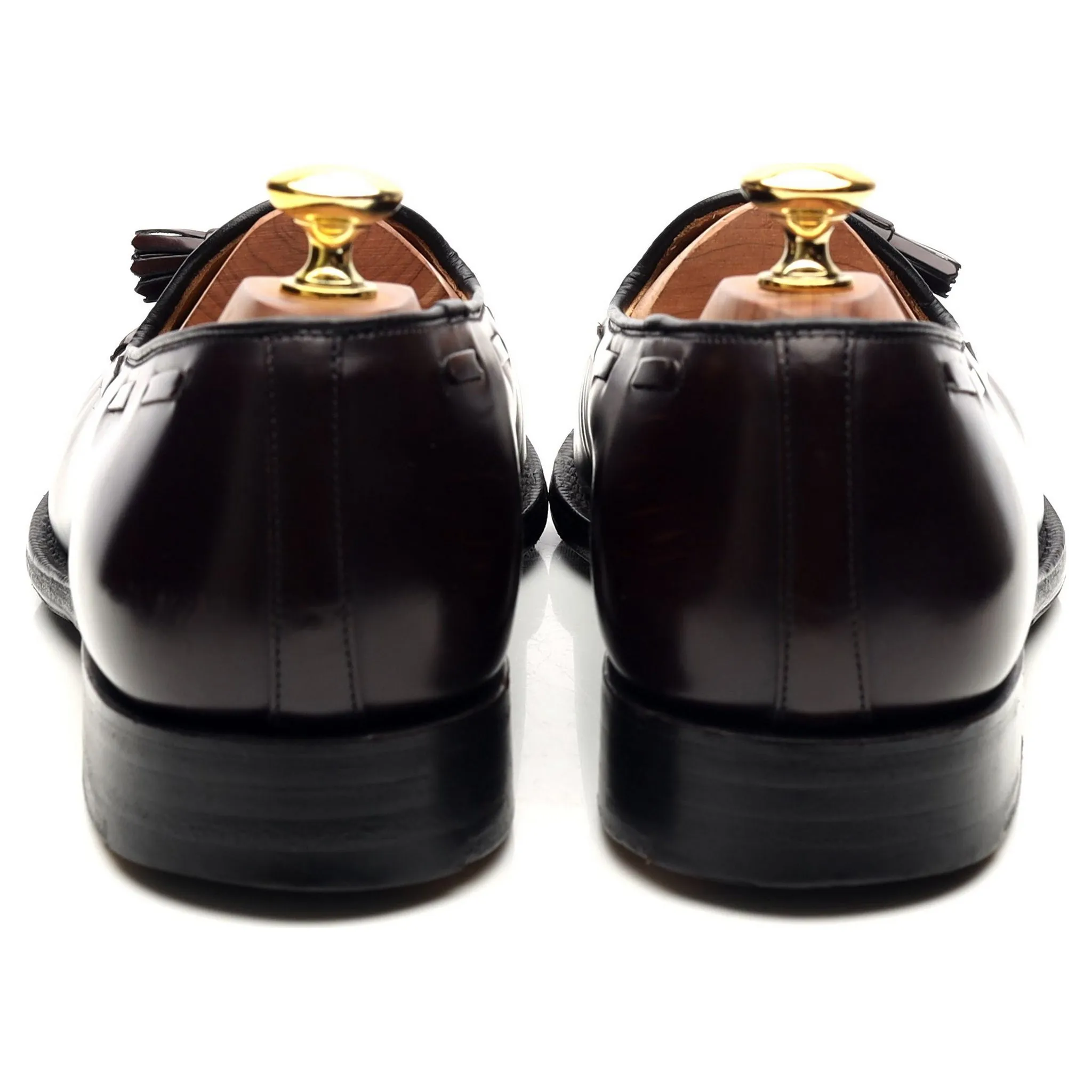 'Keats II' Burgundy Leather Tassel Loafers UK 8.5 F