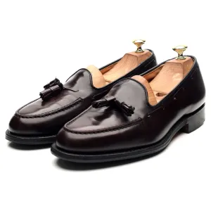 'Keats II' Burgundy Leather Tassel Loafers UK 8.5 F