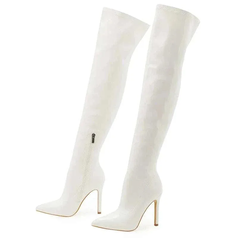 Knee High Boots - Sexy Stiletto High Heels Women Over the Knee Boots