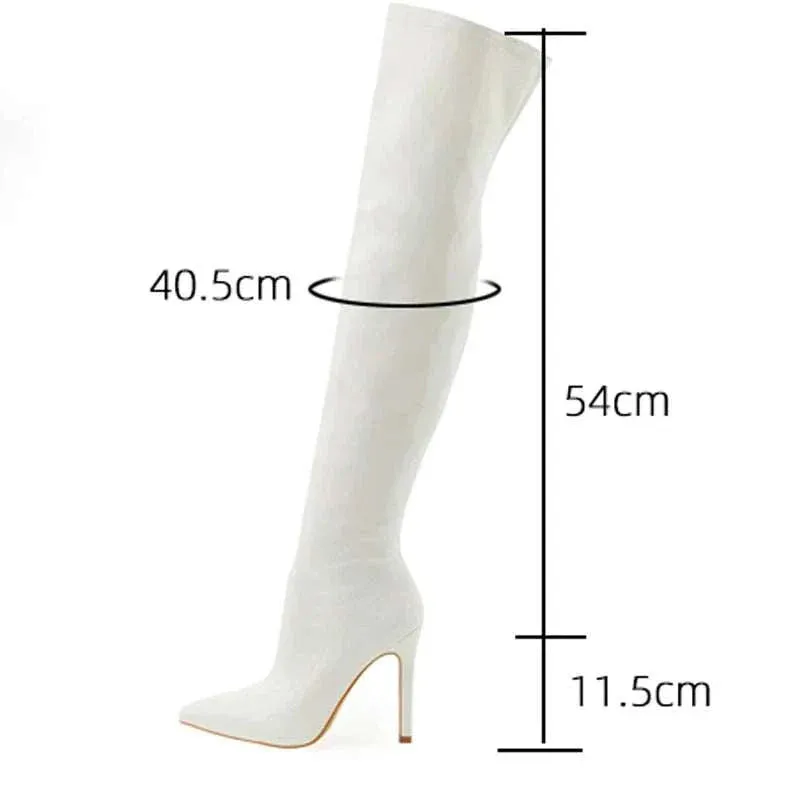 Knee High Boots - Sexy Stiletto High Heels Women Over the Knee Boots