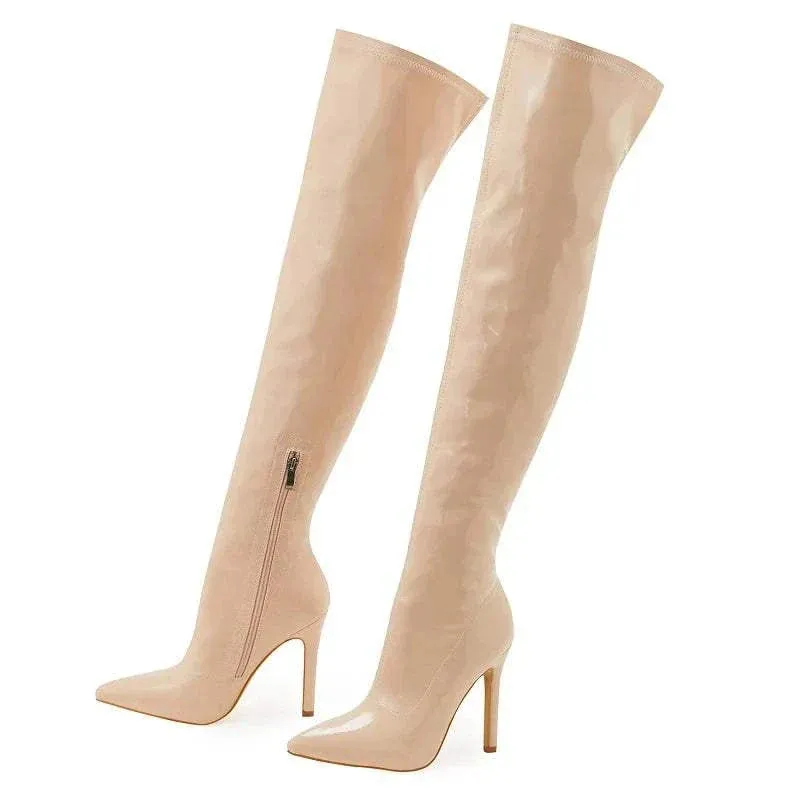 Knee High Boots - Sexy Stiletto High Heels Women Over the Knee Boots