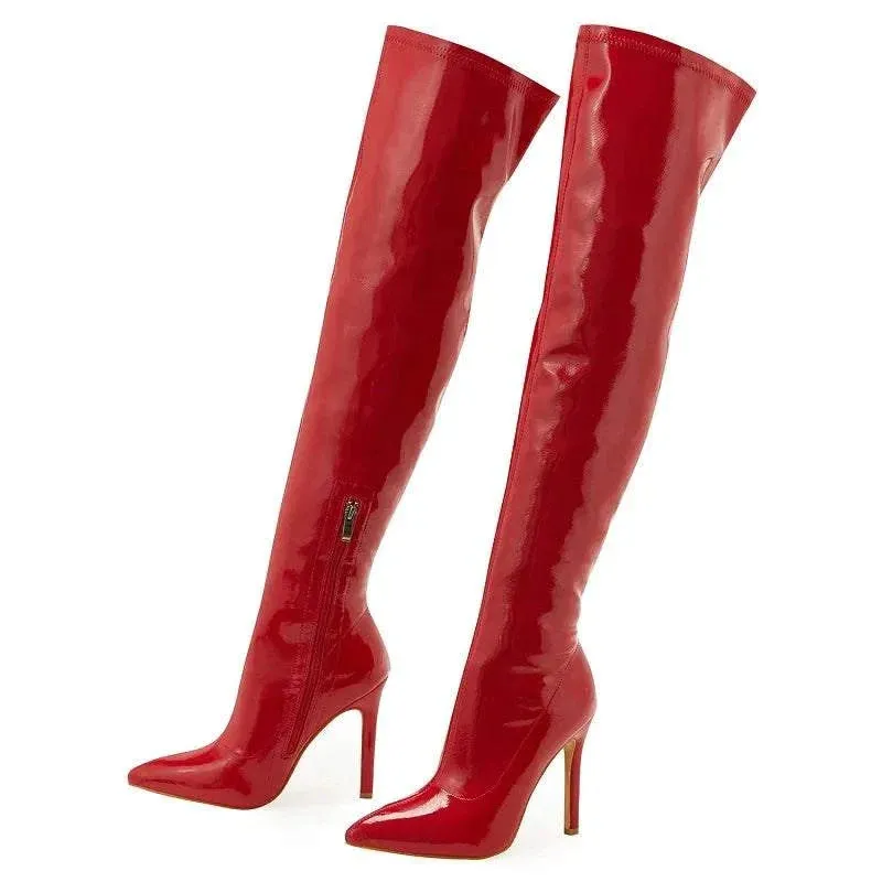 Knee High Boots - Sexy Stiletto High Heels Women Over the Knee Boots