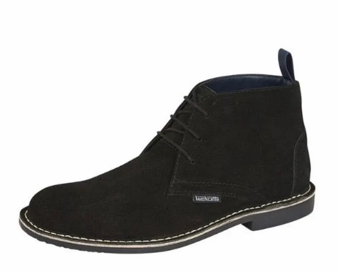 Lambretta Black Suede Desert Boots