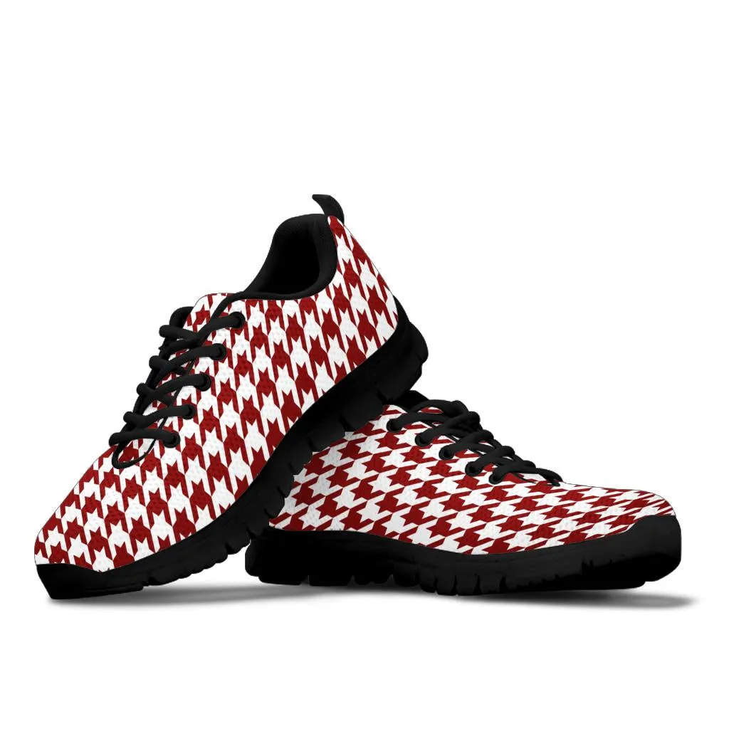 Mesh Sneakers_Maroon on White_HT Pattern