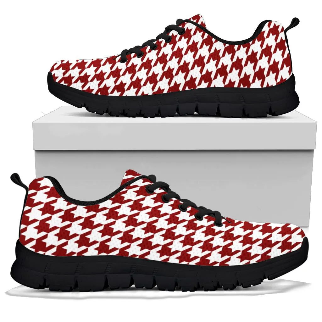 Mesh Sneakers_Maroon on White_HT Pattern