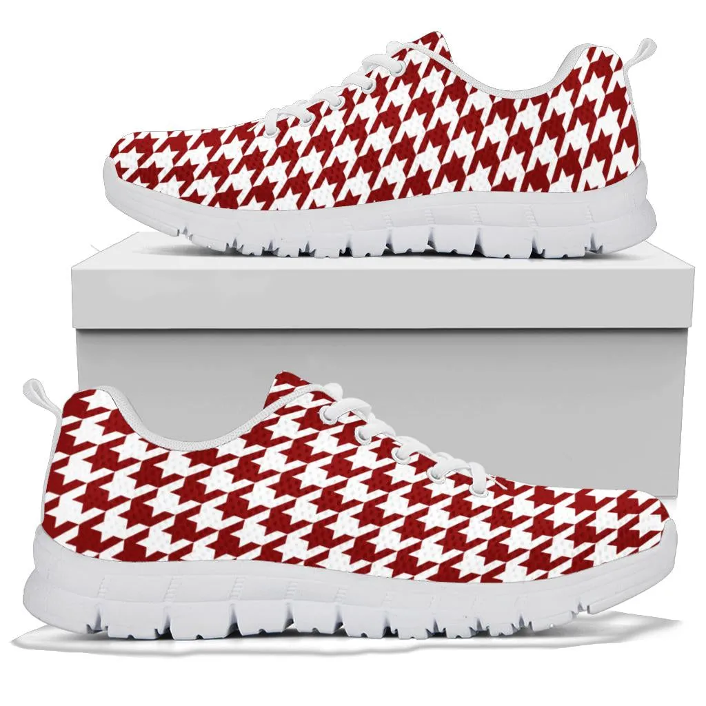 Mesh Sneakers_Maroon on White_HT Pattern