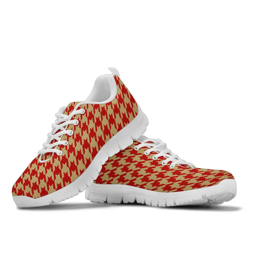 Mesh Sneakers_Red on Vegas Gold_S_HT Pattern