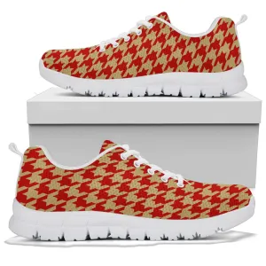 Mesh Sneakers_Red on Vegas Gold_S_HT Pattern