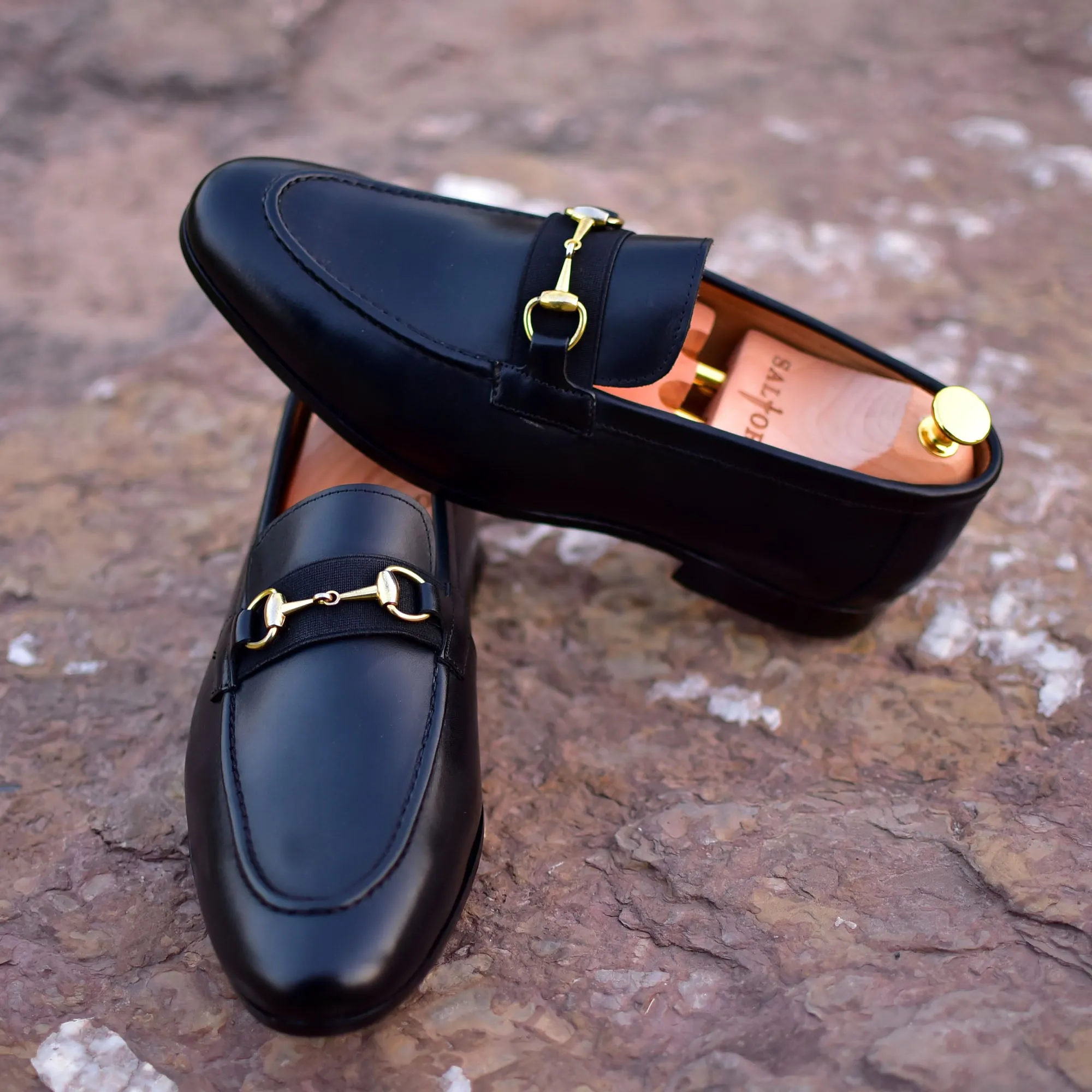 Oscar - Black Leather Loafers