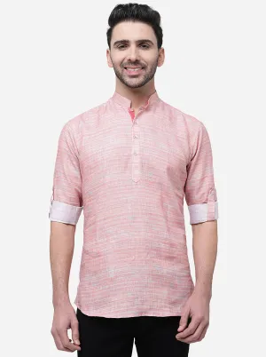 Peach Solid Slim Fit Party Wear kurta | JB Studio