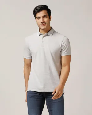 Polo Grey Textured T-Shirt - Darryl