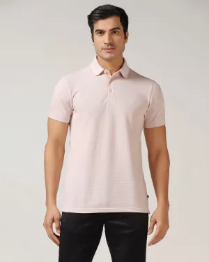 Polo Pink Textured T-Shirt - Darryl