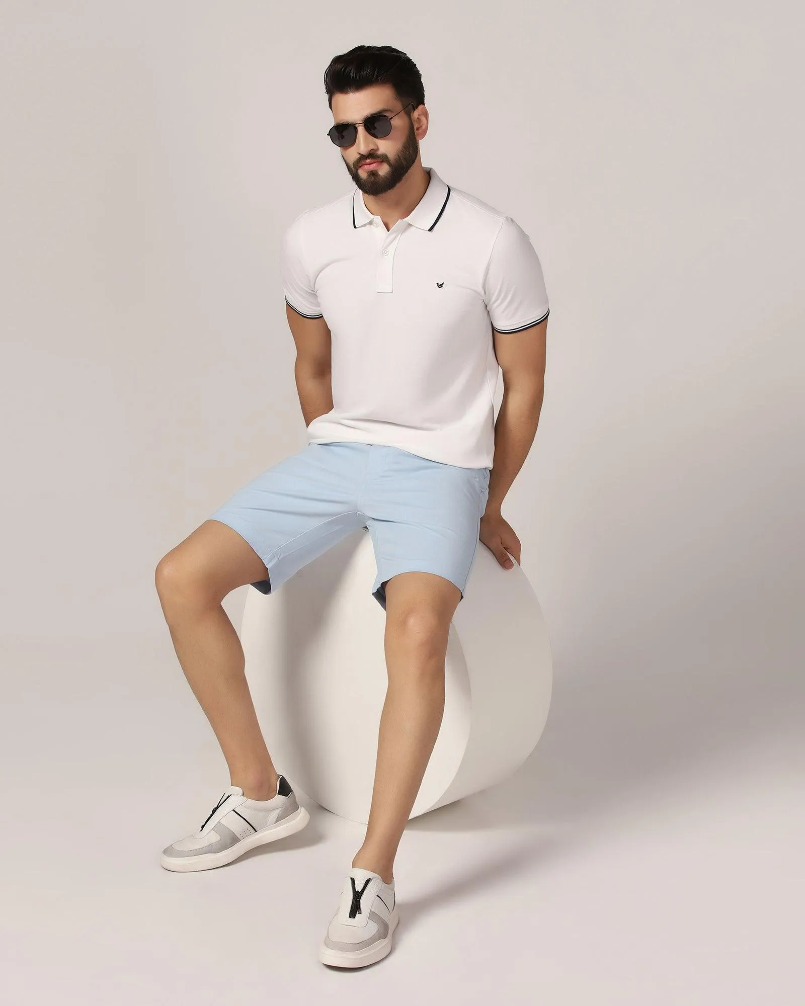 Polo White Solid T-Shirt - Posh