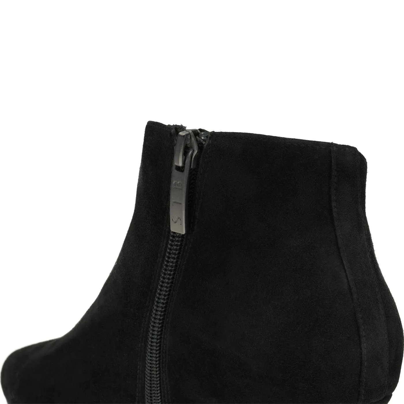 Saga bootie suede - BLACK