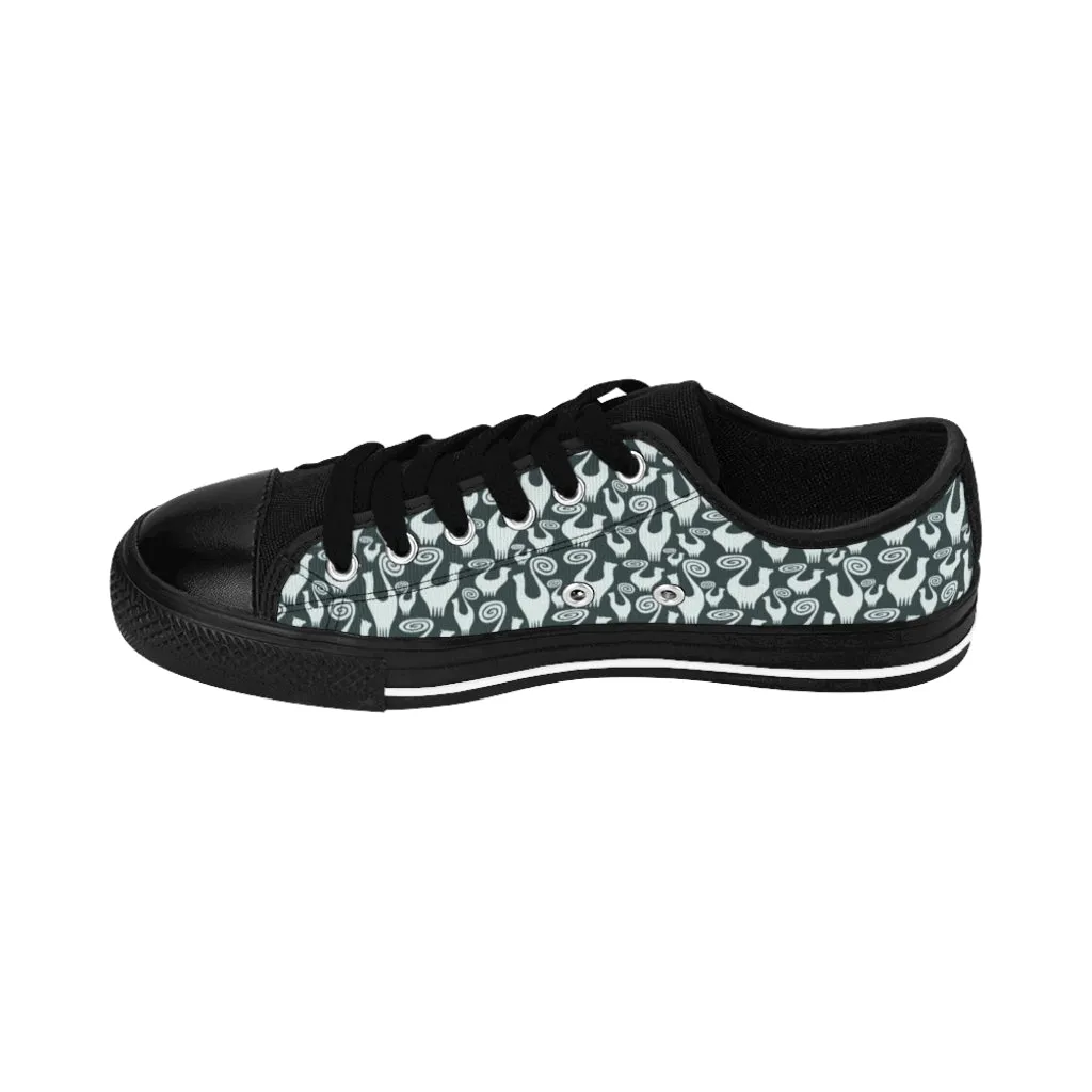 Steel Green Snooty Cats Women's Sneakers