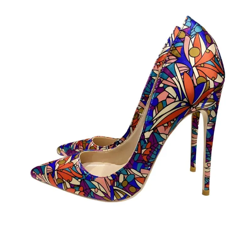 TEEK - Graphic Print Satin Pumps