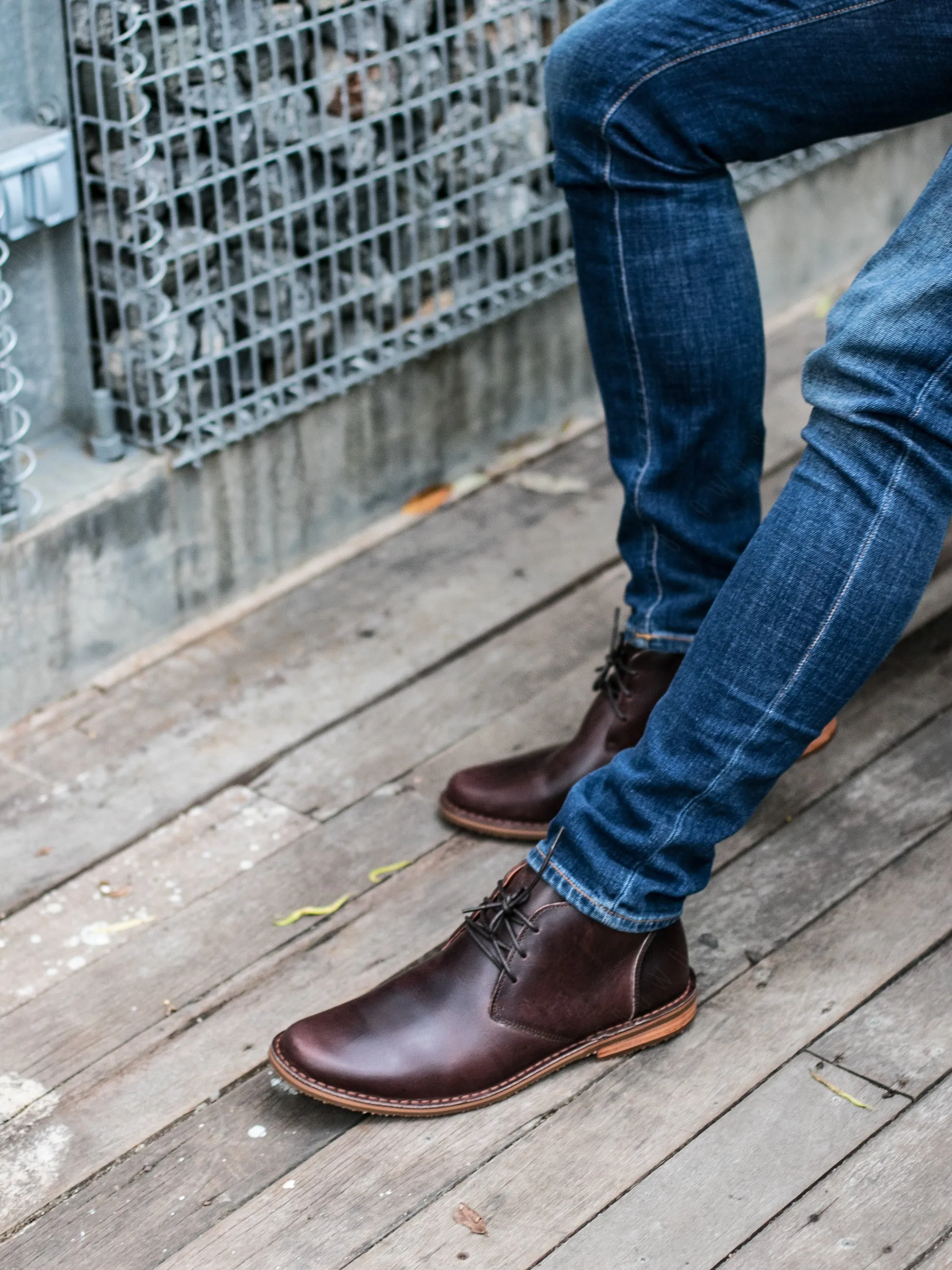 The Carpentry Ankle Boot Oil Leather Brandy Brown