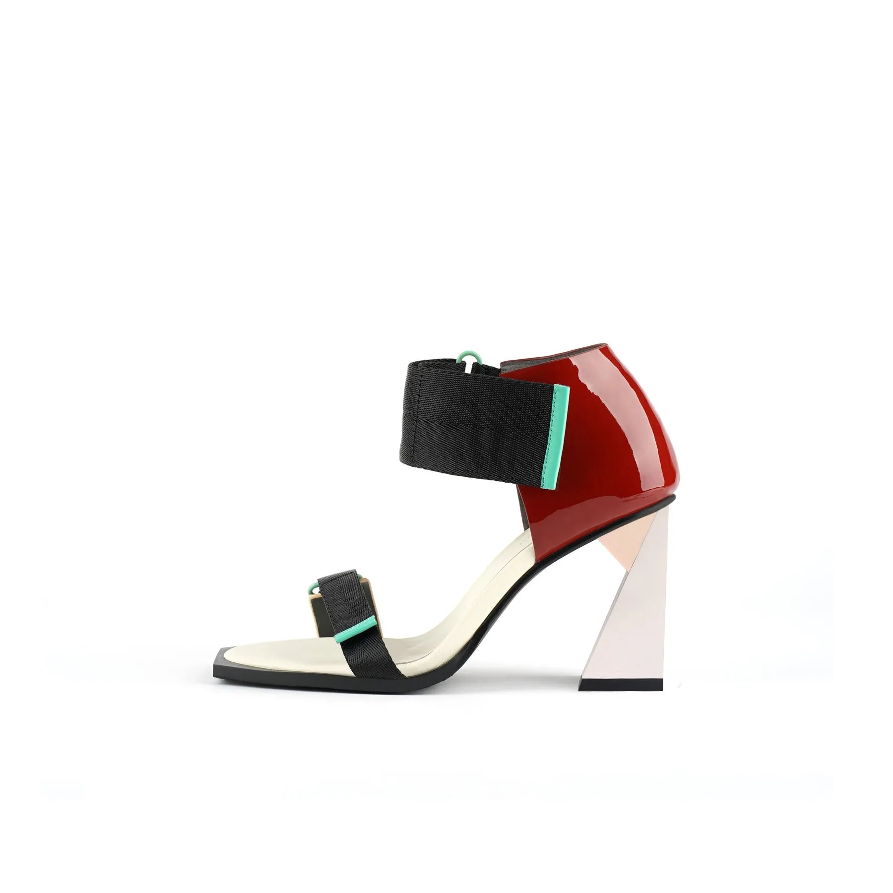 Thick Anke Wrap Geometric Skyscraper Heels