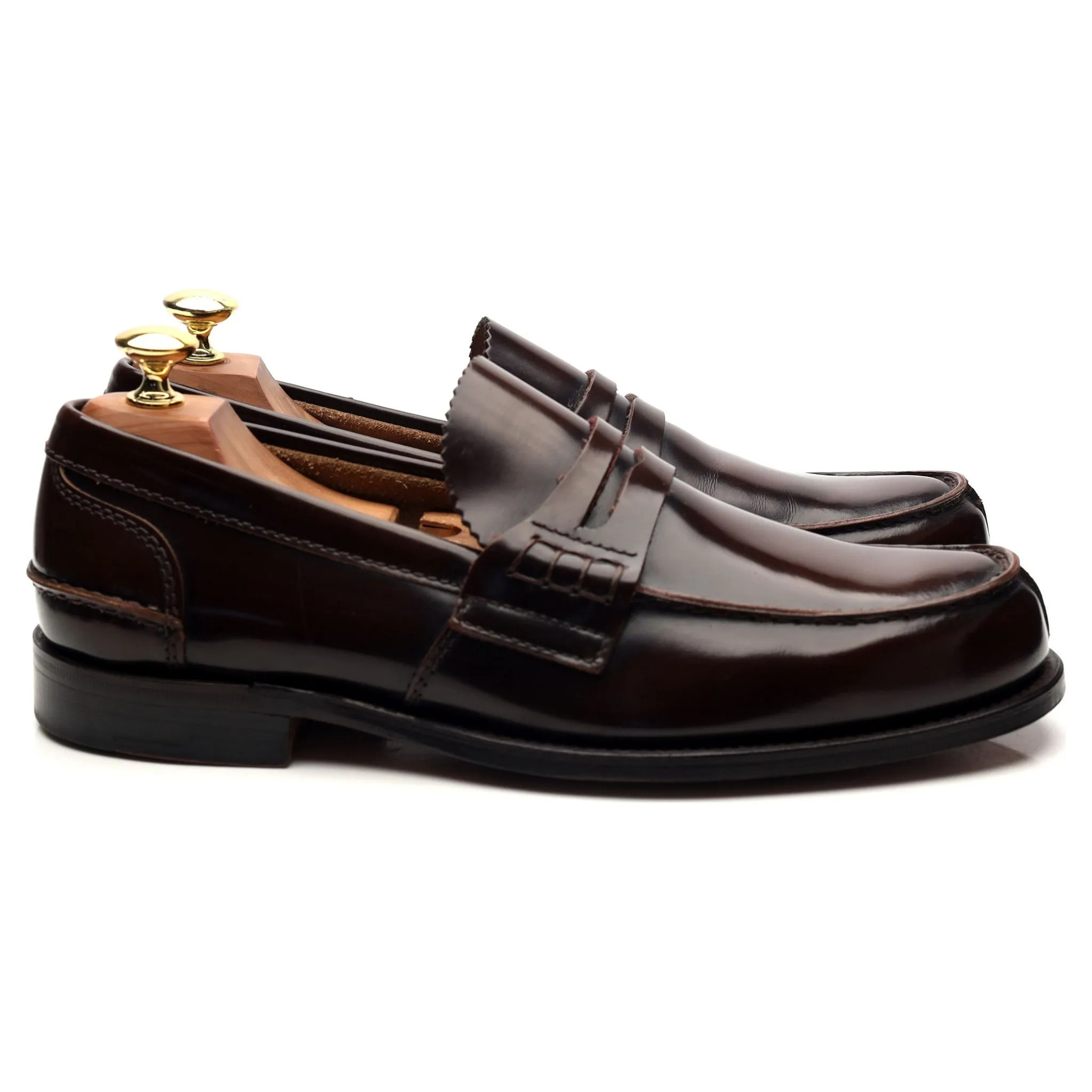 'Tunbridge' Dark Brown Leather Loafers UK 8.5 F