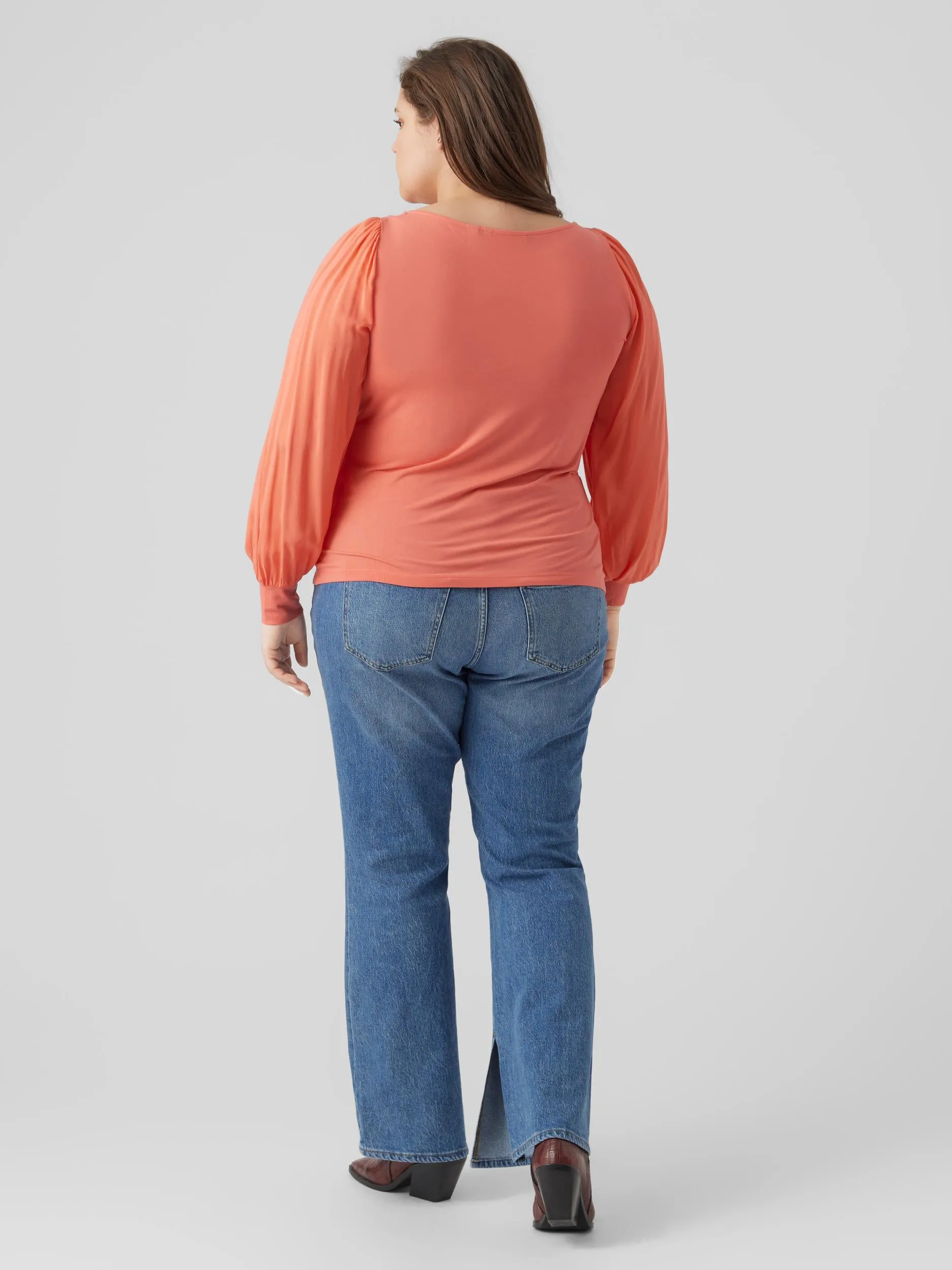 Vero Moda Curve Randi Coral Top