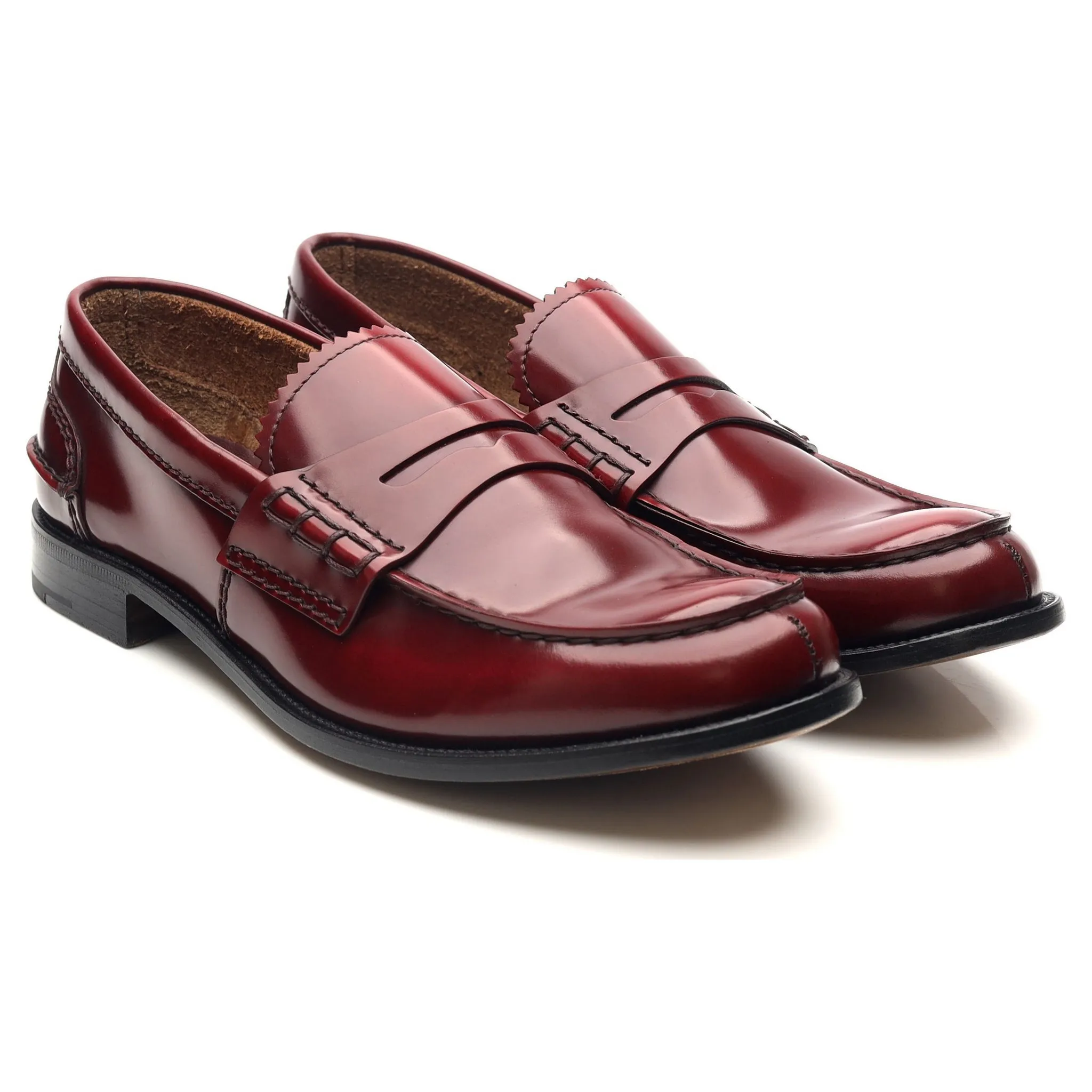 Women's 'Pembrey' Red Leather Loafers UK 3