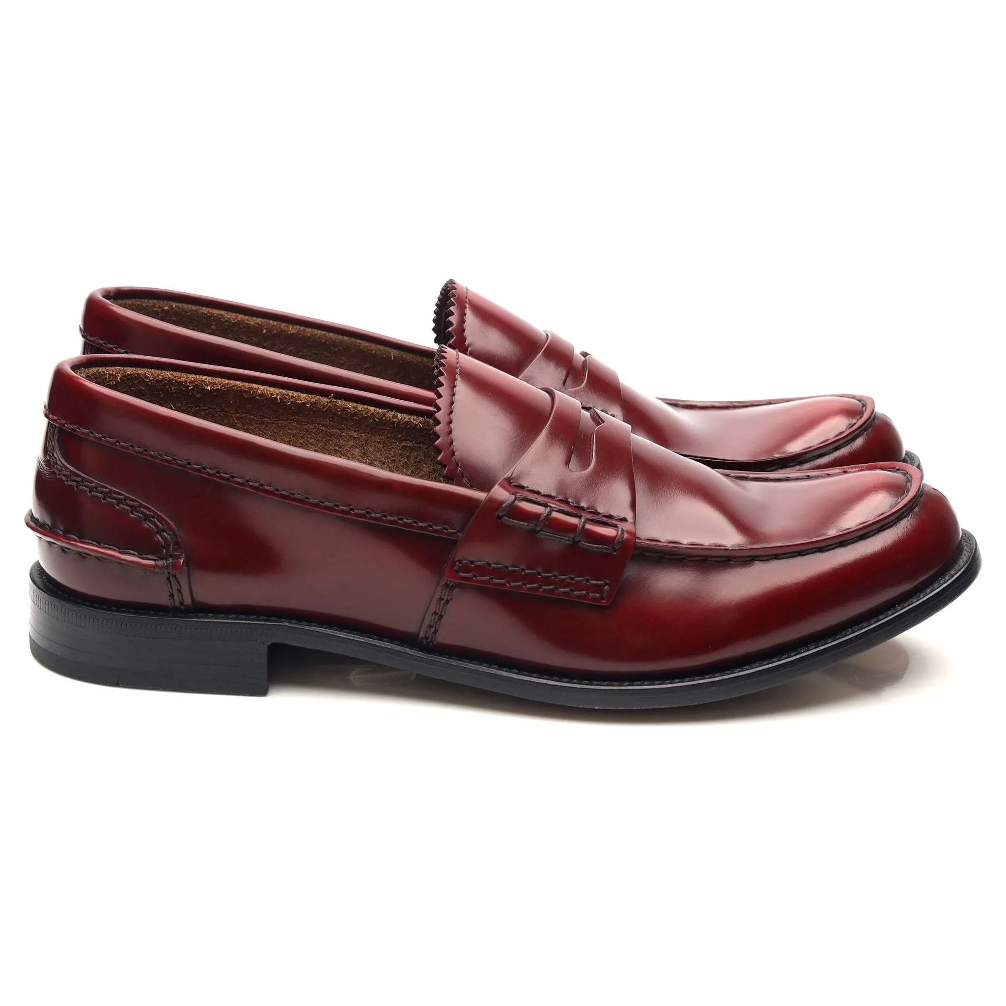 Women's 'Pembrey' Red Leather Loafers UK 3