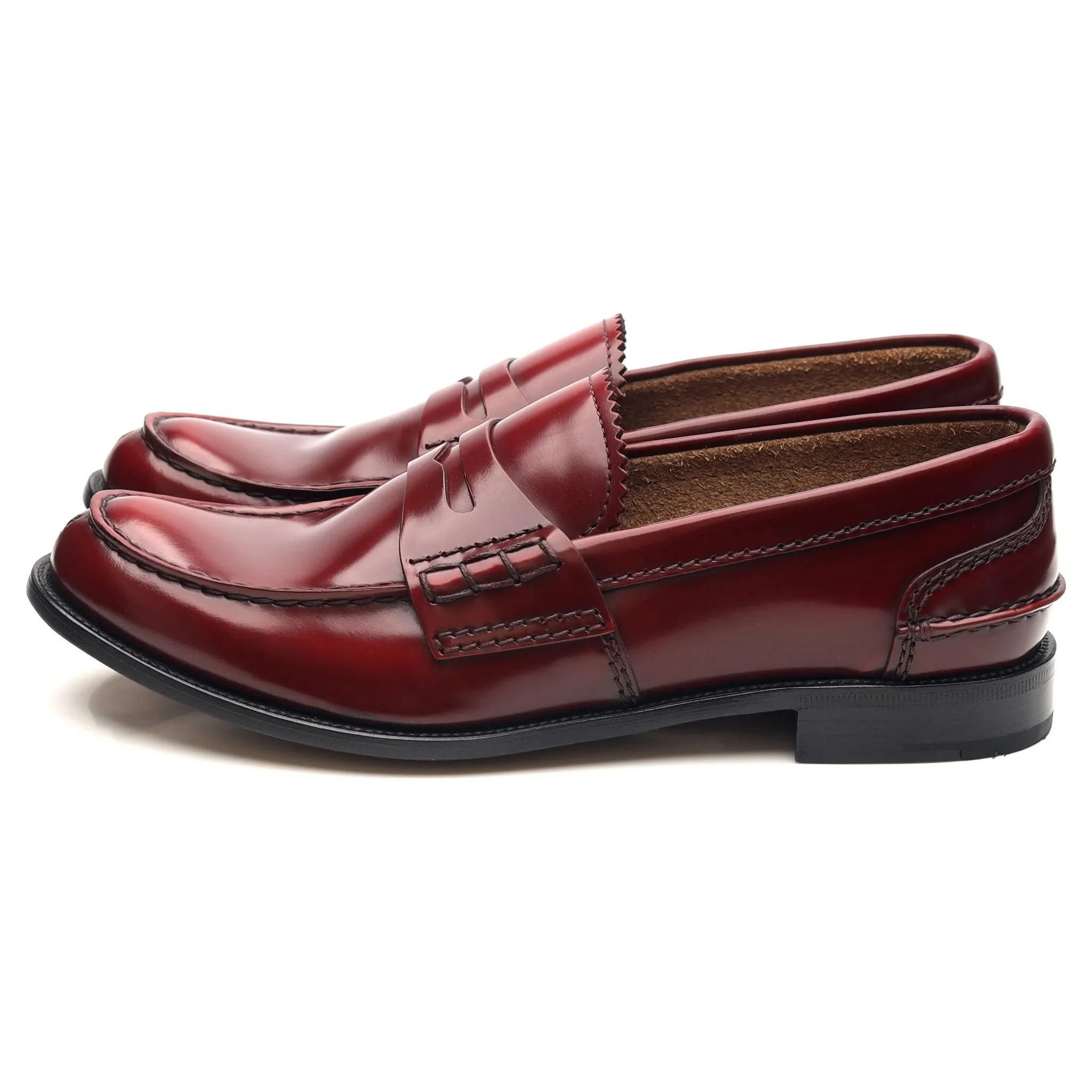 Women's 'Pembrey' Red Leather Loafers UK 3